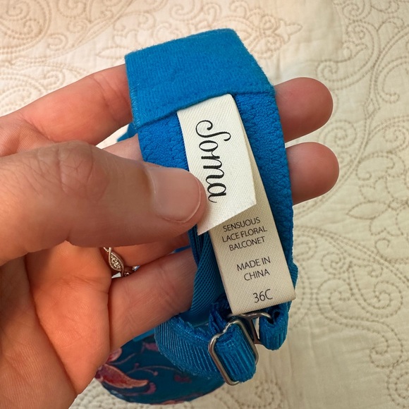 Soma floral embroidered balconette bra 36C - Picture 3 of 3